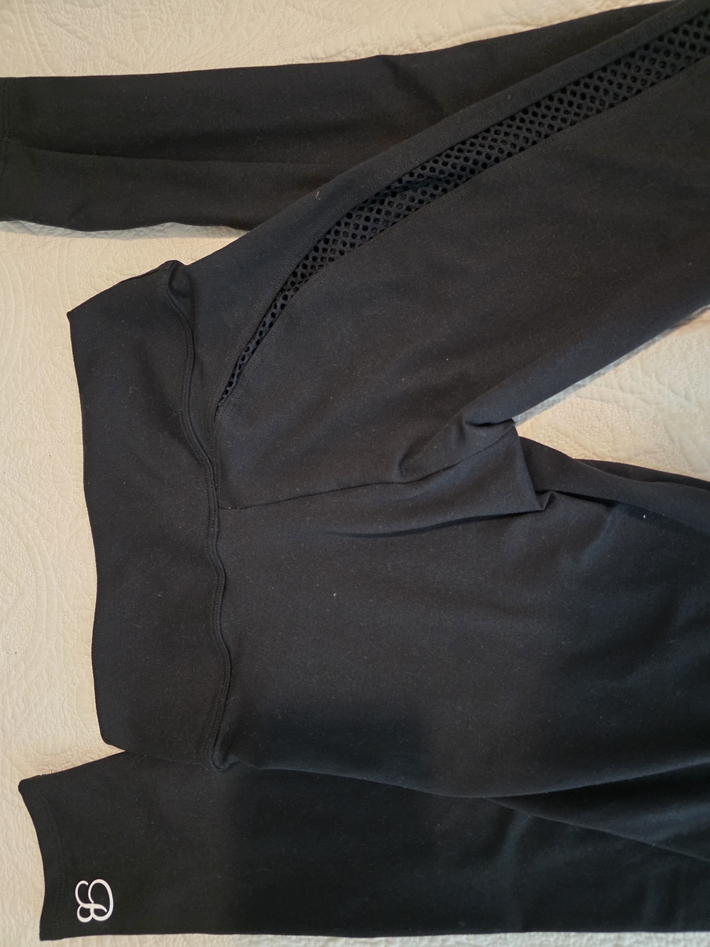 Bombshell Sportswear Black Mesh Panel Leggings - Picture 4 of 5